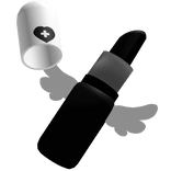 medical angel lipstick w wings [black] ✚