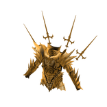 Medieval Divine Knight Aura Armor Top Gold