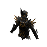 Medieval Divine Knight Full Armor Top Black Gold