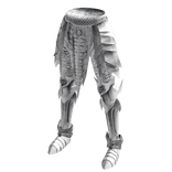 Medieval Dragon Knight Spiky Armor Pants White