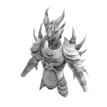 Medieval Dragon Knight Spiky Armor Top White