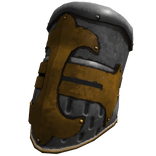 Medieval Gilded Templar Flat Top Great Helmet