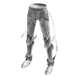 Medieval Knight Spiky Armor Pants White