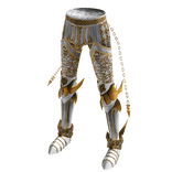 Medieval Knight Spiky Armor Pants White Gold