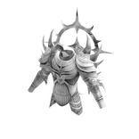 Medieval Knight Spiky Armor Top Aura White