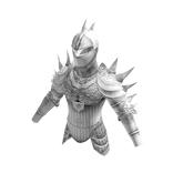 Medieval Knight Spiky Armor Top White