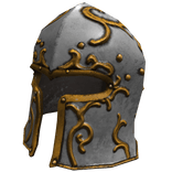 Medieval Ornate Slim Slit Barbute Helmet