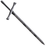 Medieval Silver Sword of the Fallen Knight Waist
