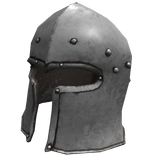 Medieval Slim Slit Barbute Helmet