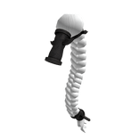 Mercenary's Braided Top Knot - Black and White