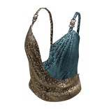 Mesh Chain Top | Gold & Blue