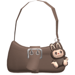 Brown Purse w/ Labubu