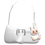 White Purse w/ Labubu