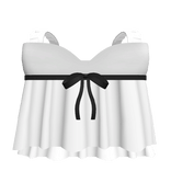 ୨୧ white ruffled pj dress with bow