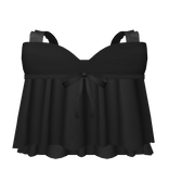 ୨୧ black ruffled pj dress with bow