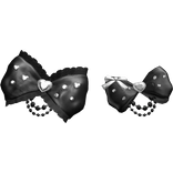 Gyaru-Hime Black Ruffle Pearly Charm Belt