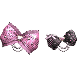 Gyaru-Hime Polkadot Black, Pink Ruffle Pearly Belt