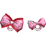 Gyaru-Hime Velvet Red & Pink Ruffle Pearly Belt
