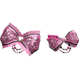 Gyaru-Hime Pink & Black Leopard Ruffle Pearly Belt