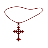 Red Matching Couples Cross Pendant 3.0