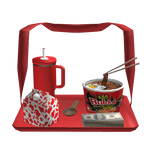 Matching Korean Buldak Red Ramen Tray