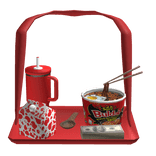 Matching Korean Buldak Red Ramen Tray