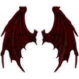Blood Red Cursed Gargoyle Demon Dragon Wings