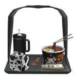 Matching Korean Buldak Black Ramen Tray