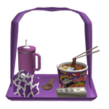 Matching Korean Buldak Purple Ramen Tray