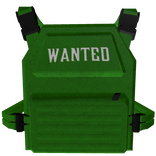 Y2K Designer 'Wanted' Bullet Vest (Green) 1.0