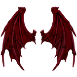 Ruby Red Cursed Gargoyle Demon Dragon Wings