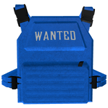 Y2K Designer 'Wanted' Bullet Vest (Blue) 1.0