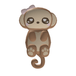 Cute Trendy Preppy Monkey Pink Bow Teddy