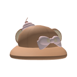 Cute Trendy Preppy Monkey Pink Bow Hat