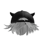 Messy Anime Boy Hair w Y2K Cap (White)