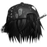 💯Messy Anime Boy Hair /Y2K Distressed Hat Black🖤