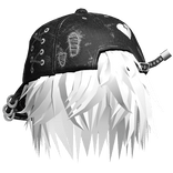 💯Messy Anime Boy Hair Y2K Distressed Hat fWhite🖤