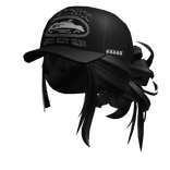 Messy Anime Bun w/ Cap (Black)