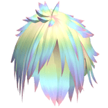 Messy Anime Scene Wolfcut (Rainbow)