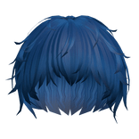 messy aqua blue anime protagonist boy men hair