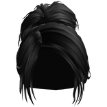 Messy Bedhead Fluffy Side Bun (black)