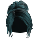 Messy Bedhead Fluffy Side Bun (teal)