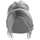 Messy Bedhead Fluffy Side Bun (white)