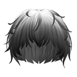 messy black white two tone anime protagonist boy