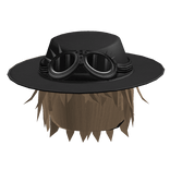 Messy Blonde Hair w/ Wide Brim Hat