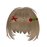 messy bob hair with bangs and igari clips blonde