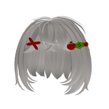 messy bob hair with bangs and igari clips white