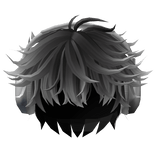 🍀Messy Boy Hair w Headphones(BlackWhite)