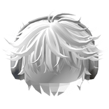 🍀Messy Boy Hair w Headphones(White)