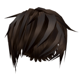 messy brown emo scene hair